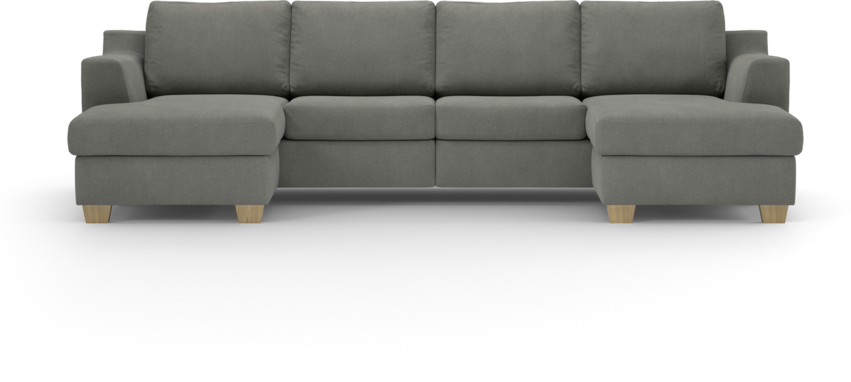 Friday - 2-sits soffa med två schäslonger - Grå