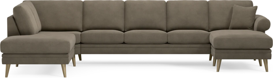 Eden - 3-sits soffa med divan vänster och schäslong höger - Beige