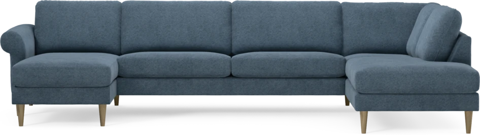 Bridge - 3-sits soffa med schäslong vänster och divan höger - Blå