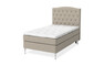 Sense Delux - Kontinentalsäng, enkelsäng med bäddmadrass Dream Delux vit - Beige