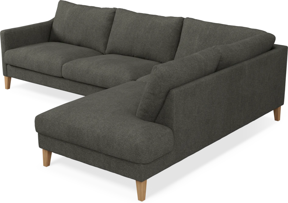 Winston - 3-sits soffa med divan höger - Grå