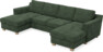 Friday - 2-sits soffa med två schäslonger - Grön