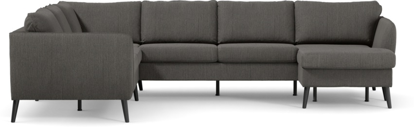 County - Hörnsoffa, 2+3-sits med schäslong höger - Brun