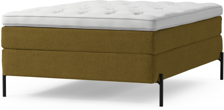 Delux Sense - Kontinentalsäng, enkelsäng 140 cm med bäddmadrass och sängben