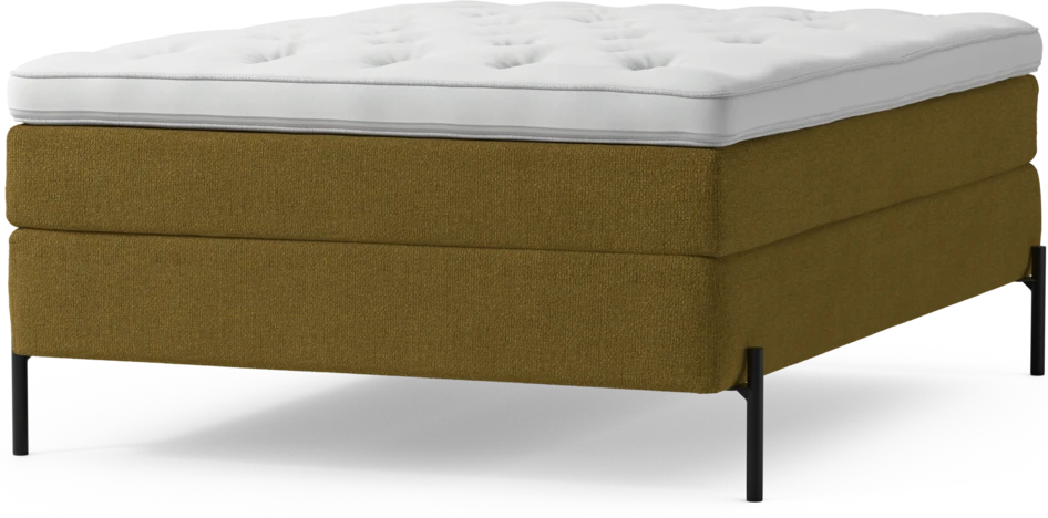 Delux Sense - Kontinentalsäng, enkelsäng 140 cm med bäddmadrass och sängben