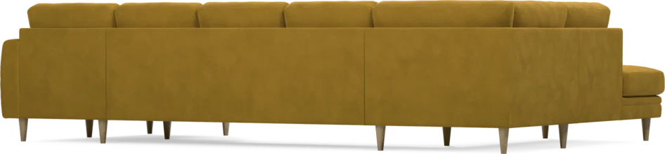 Eden - 3-sits soffa med divan vänster och schäslong höger - Gul