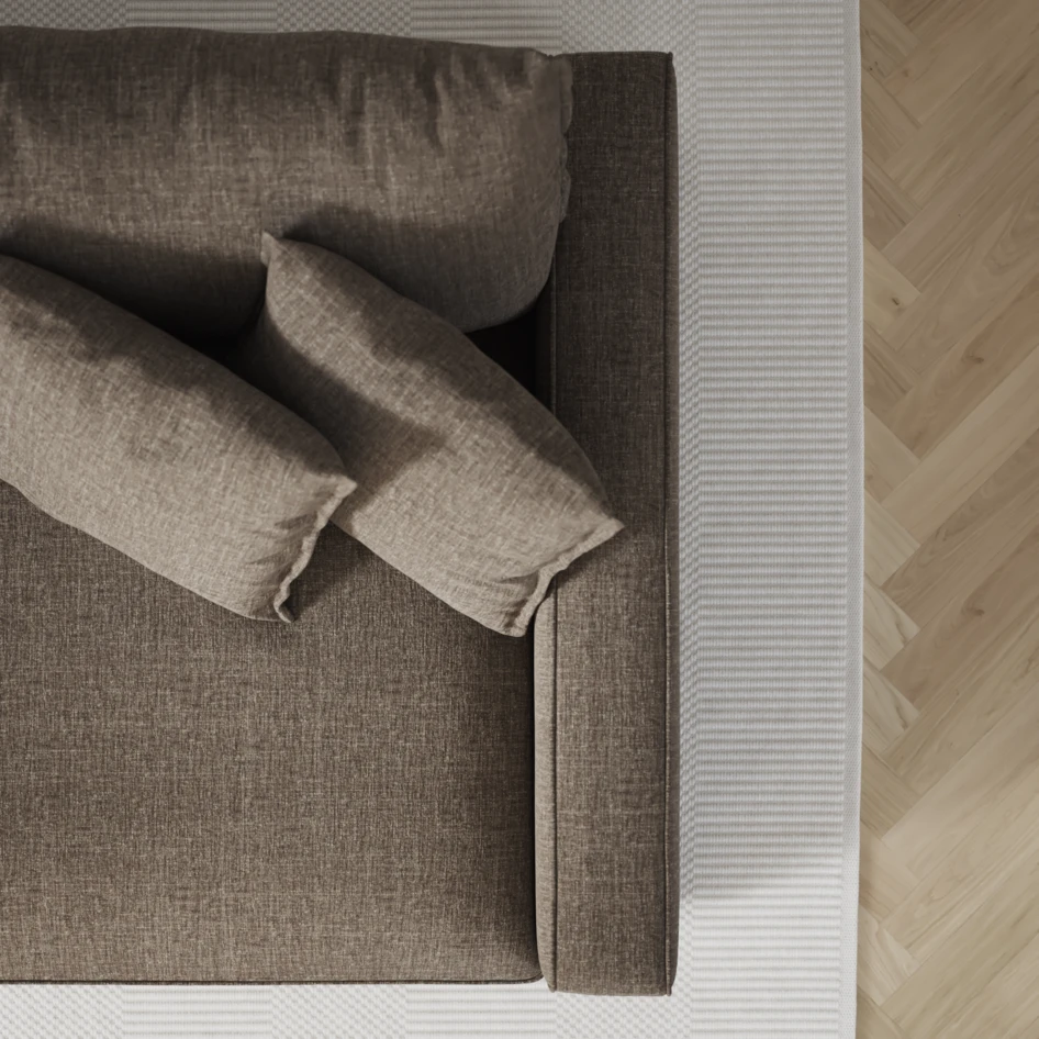 Rossi - 3-sits soffa - Brun