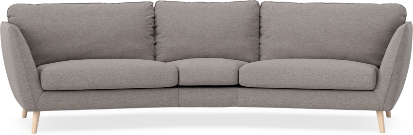 Madison - 3-sits soffa svängd, 90 cm - Grå
