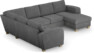 Friday - Hörnsoffa, 2+3-sits med schäslong höger - Grå