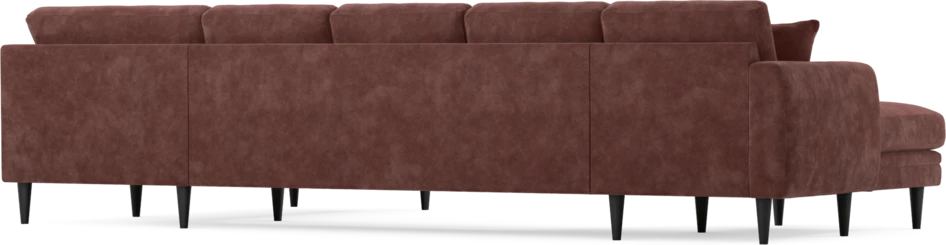 Eden - 3-sits soffa med schäslong vänster och divan höger - Röd
