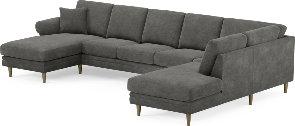 Eden - 3-sits soffa med schäslong vänster och divan höger - Grå