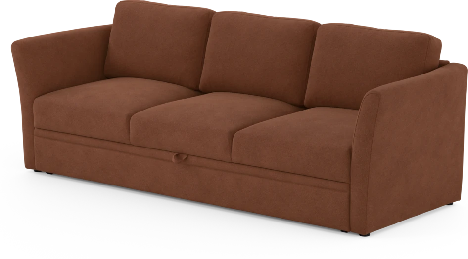 Öland - Bäddsoffa 3-sits, längsbäddad - Orange