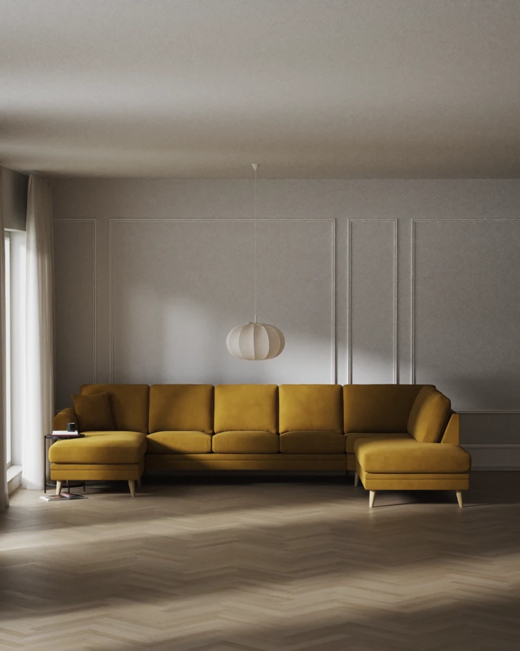 Eden - 3-sits soffa med schäslong vänster och divan höger - inspiration