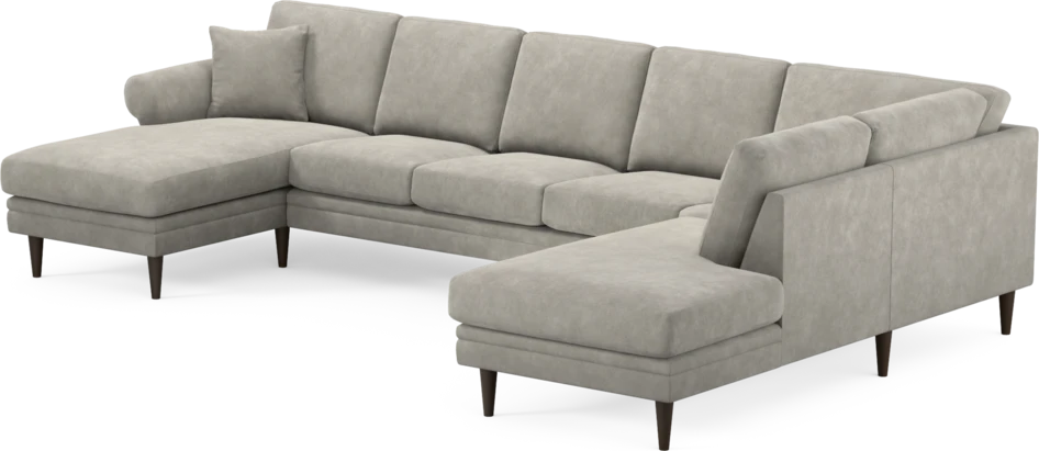 Eden - 3-sits soffa med schäslong vänster och divan höger - Grå