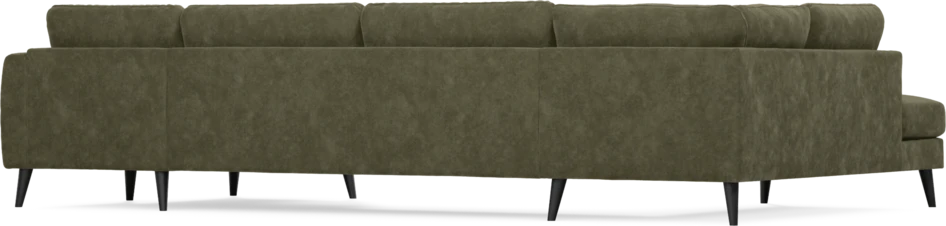 Bridge - 3-sits soffa med divan vänster och schäslong höger - Grön