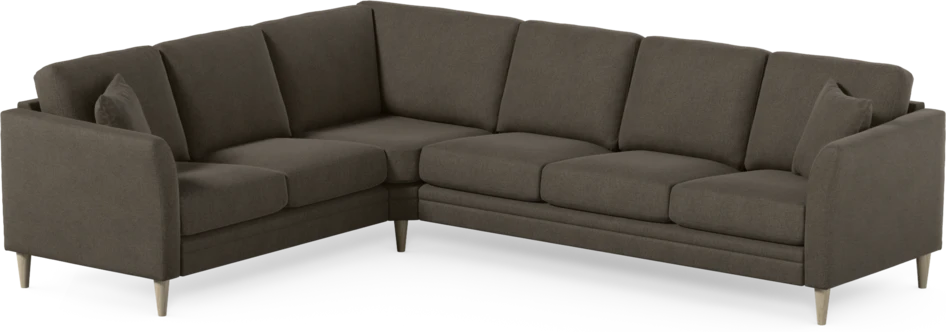 Eden - Hörnsoffa, 2+3-sits - Brun