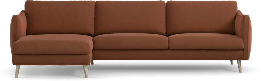 Madison Lux - 3-sits soffa med schäslong vänster - Röd