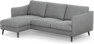 Madison Lux - 2-sits soffa med schäslong vänster - Grå