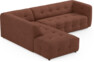 Bella - 3-sits soffa med divan vänster - Orange