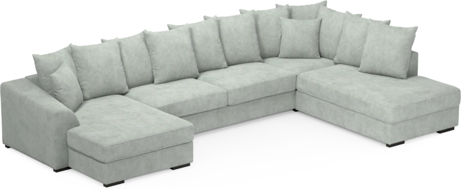 Town - 3-sits soffa med divan höger och schäslong vänster - Blå