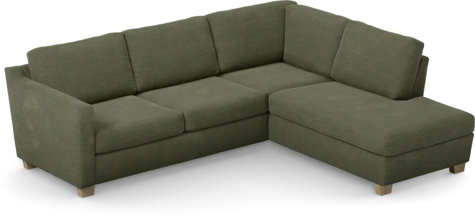 Friday - 2,5-sits soffa med divan höger - Grön
