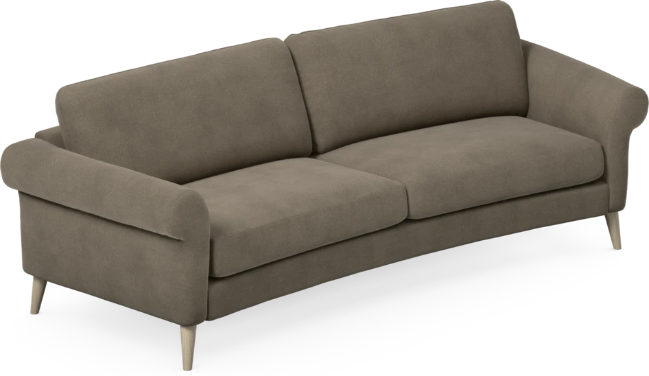 Bridge - 3-sits soffa svängd - Beige