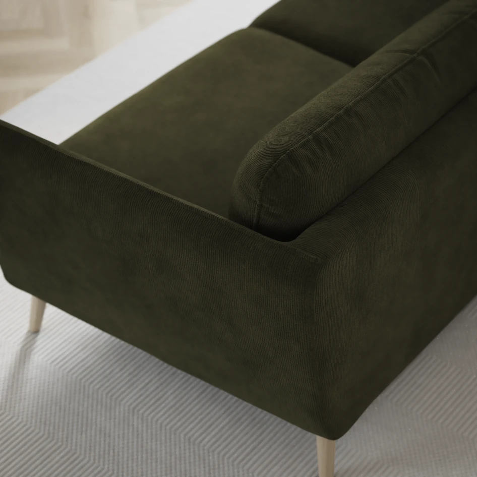 Madison Lux - 2-sits soffa med divan vänster och schäslong höger - Grön