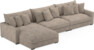 Rossi - 4-sits soffa med schäslong XL vänster - Beige