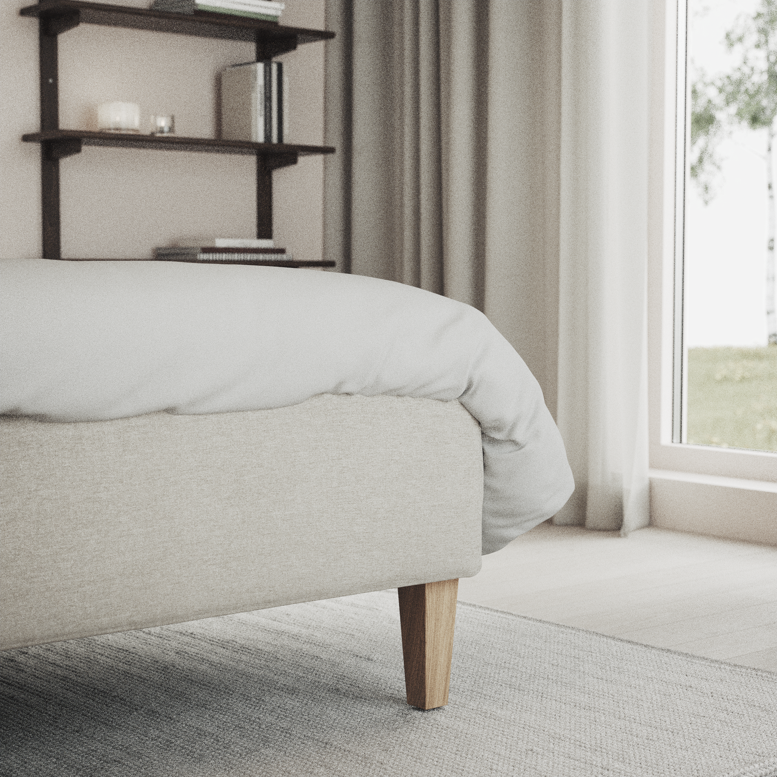 Delux Sense - Kontinentalsäng, enkelsäng 140 cm med bäddmadrass och sängben - inspiration