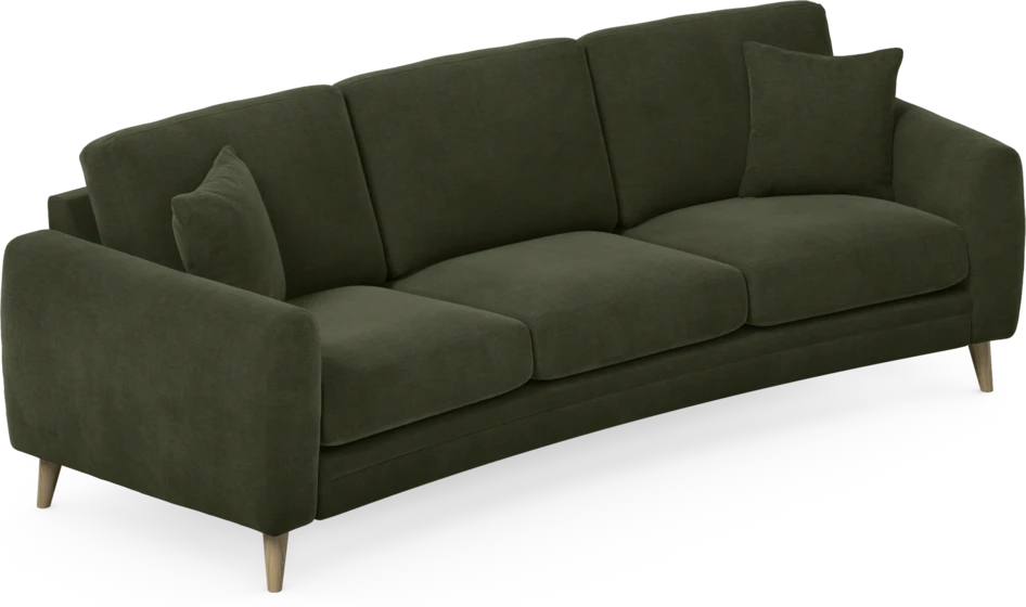 Eden - 3-sits soffa svängd - Grön