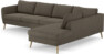 County - 3-sits soffa med divan höger - Brun