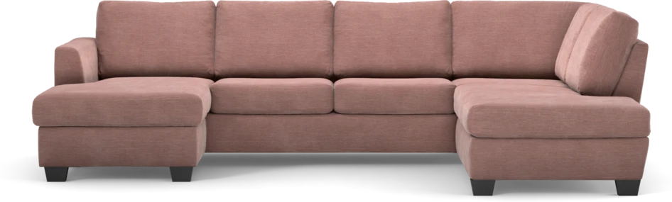 Friday - 3-sits soffa med schäslong vänster och divan höger - Rosa