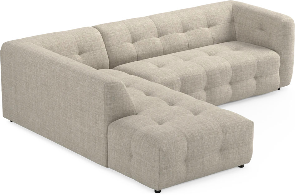 Bella - 3-sits soffa med divan vänster - Beige