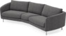 Madison - 3-sits soffa svängd, 90 cm - Grå
