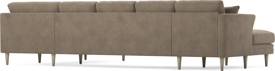 Eden - 3-sits soffa med schäslong vänster och divan höger - Brun