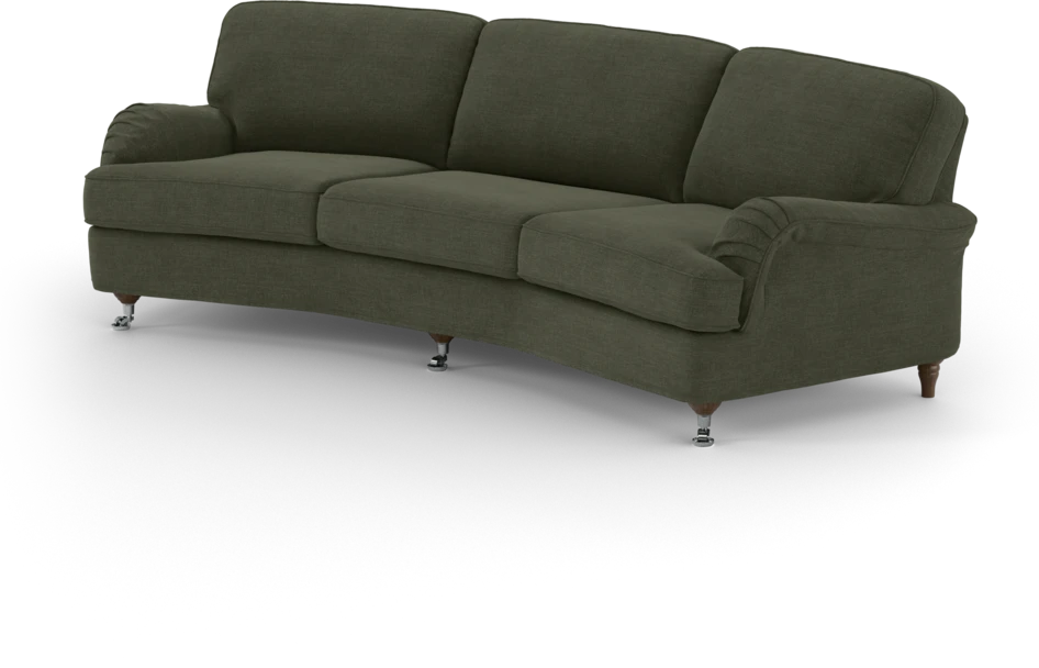 Oxford - 3-sits soffa svängd - Grön