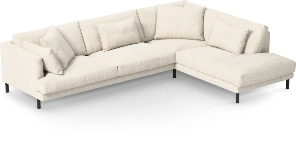 Harper - 3-sits soffa med divan höger - Vit