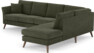Eden - 3-sits soffa med divan - Grön