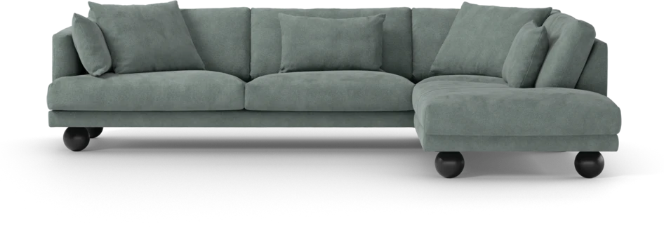 Harper - 3-sits soffa med divan höger - Blå