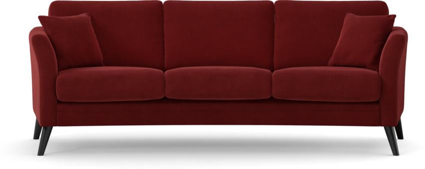 Eden - 3-sits soffa svängd - Röd
