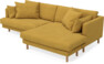 Harper - 4-sits med schäslong XL höger - Gul