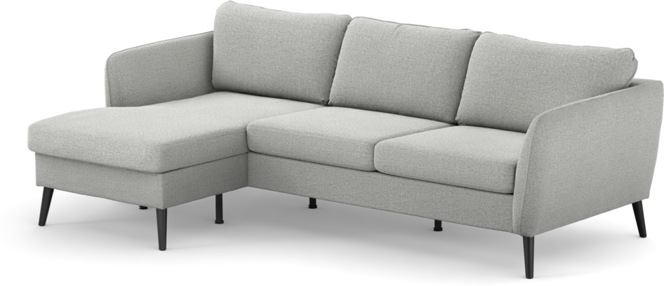 County - 3-sits soffa med flyttbar schäslong - Grå