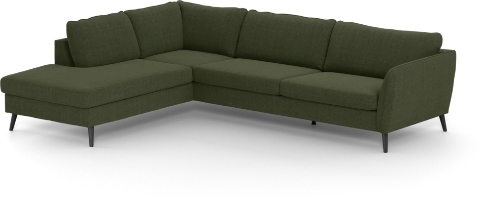 County - 2,5-sits soffa med divan vänster - Grön
