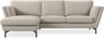 Madison Lux - 2-sits soffa med schäslong vänster - Beige