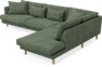 Harper - 3-sits soffa med divan höger - Grön