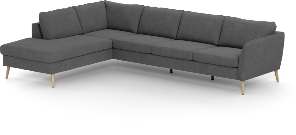 County - 3-sits soffa med divan vänster - Grå