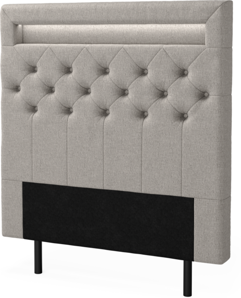 New York led - Sänggavel, 90-210 cm - Grå