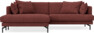 Harper - 4-sits med schäslong XL vänster - Röd