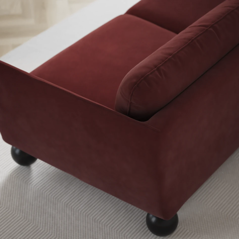 Madison Lux - Hörnsoffa 3+2-sits, hörn 1 - Rosa