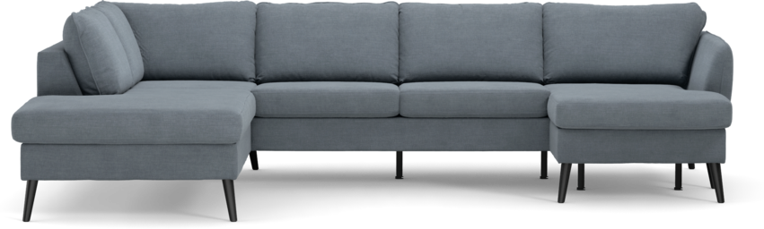 County - 3-sits soffa med divan vänster och schäslong höger - Blå